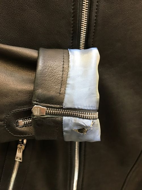 RUFFO（ルッフォ）RUFFO (ルッフォ) シープスキンダブルライダースジャケット ブラック サイズ:46の古着・服飾アイテム