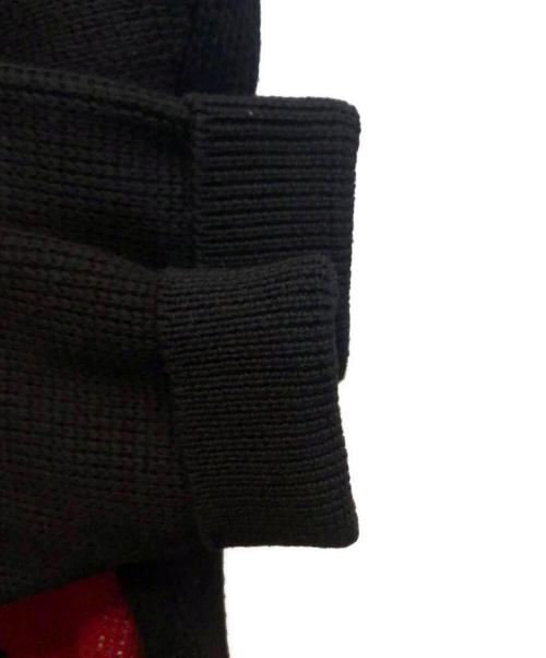 CABAN（キャバン）CABaN (キャバン) ウールジャカード Vネックカーディガン ブラック サイズ:Mの古着・服飾アイテム