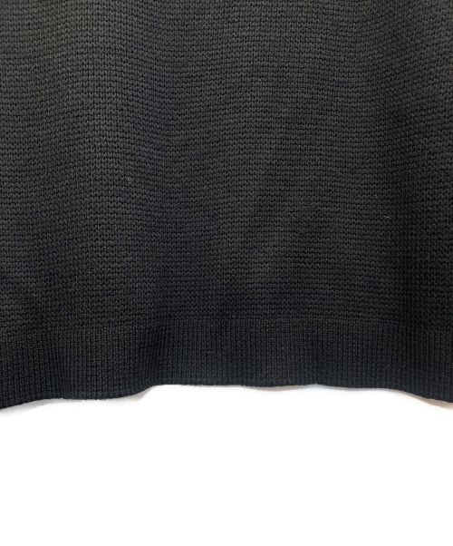 CABAN（キャバン）CABaN (キャバン) ウールジャカード Vネックカーディガン ブラック サイズ:Mの古着・服飾アイテム