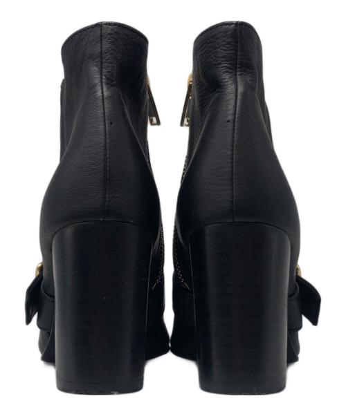 BLUE LABEL CRESTBRIDGE（ブルーレーベルクレストブリッジ）BLUE LABEL CRESTBRIDGE (ブルーレーベルクレストブリッジ) ブーツ ブラック サイズ:Sの古着・服飾アイテム