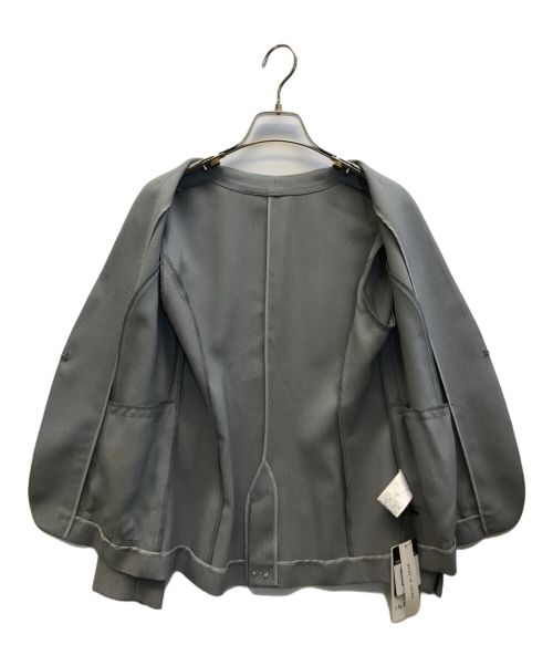 INDIVI（インディヴィ）INDIVI (インディヴィ) ノーカラージャケット グレー サイズ:M 未使用品の古着・服飾アイテム