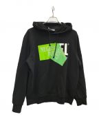 DIESEL×NEGLECT ADULT PATiENTS×GR8ディーゼル×ネグレクトアダルトペイシェンツ×グレイト）の古着「プリントプルオーバーパーカー」｜ブラック
