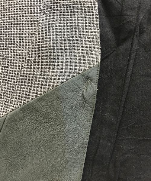 INAISCE（インアスカ）INAISCE (インアスカ) レザー切替ベスト オリーブ サイズ:1の古着・服飾アイテム