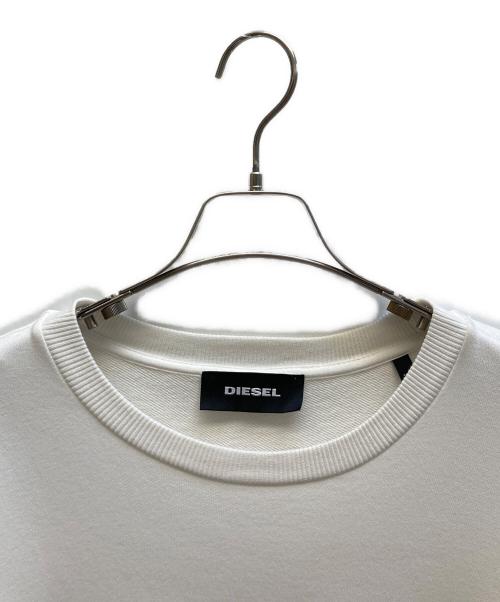 DIESEL（ディーゼル）DIESEL (ディーゼル) ロゴプリントスウェット ホワイト サイズ:XLの古着・服飾アイテム