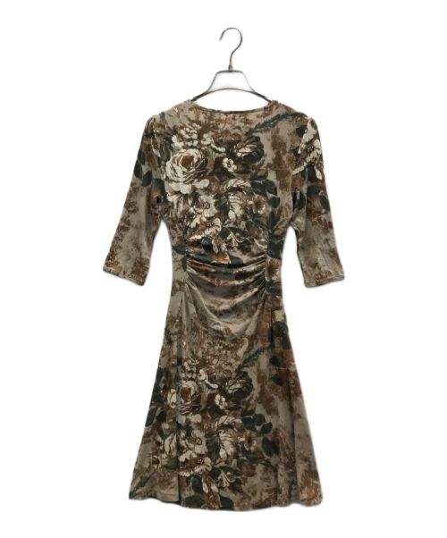 ETRO（エトロ）ETRO (エトロ) 総柄カットソーワンピース ブラウン サイズ:38の古着・服飾アイテム