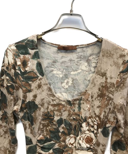 ETRO（エトロ）ETRO (エトロ) 総柄カットソーワンピース ブラウン サイズ:38の古着・服飾アイテム