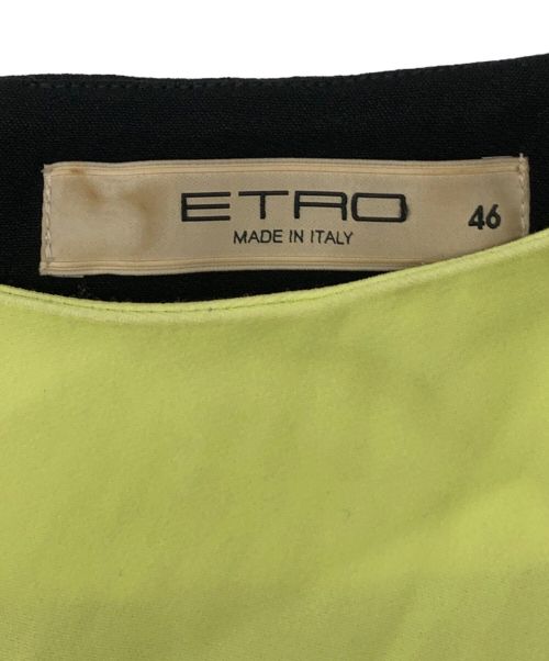 ETRO（エトロ）ETRO (エトロ) ペイズリー柄ワンピース イエロー×ブラック サイズ:46の古着・服飾アイテム