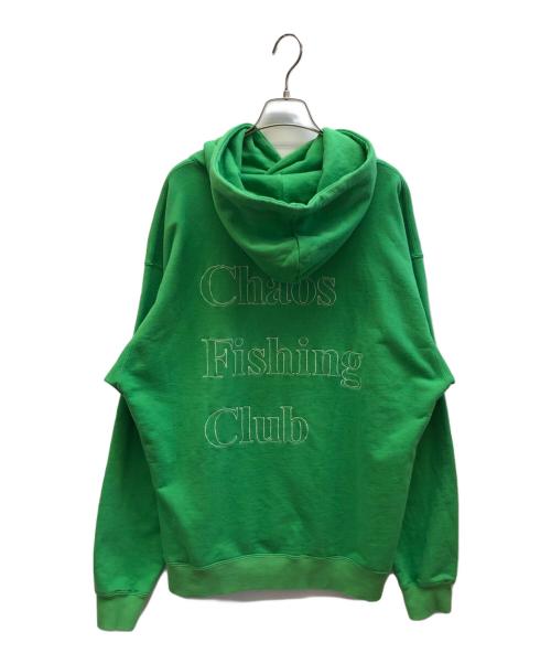 CHAOS FISHING CLUB（カオスフィッシングクラブ）CHAOS FISHING CLUB (カオスフィッシングクラブ) OG LOGO HOODIE グリーン サイズ:Lの古着・服飾アイテム
