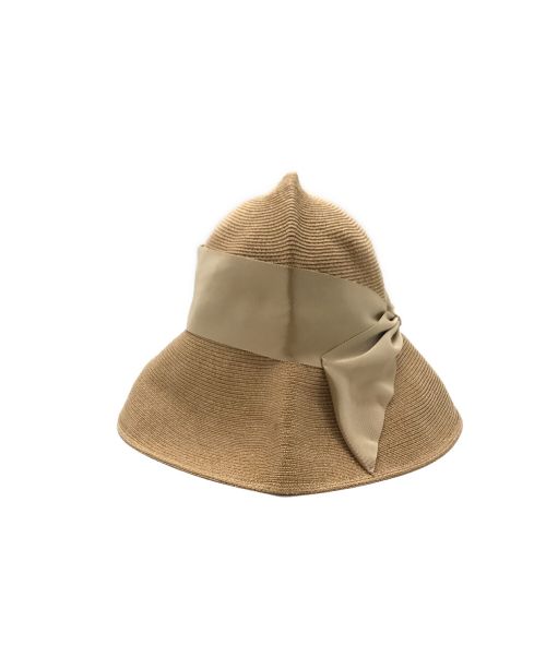 Athena NEW YORK（アシーナニューヨーク）Athena NEW YORK (アシーナニューヨーク) ビッグリボンペーパーハット ナチュラルの古着・服飾アイテム