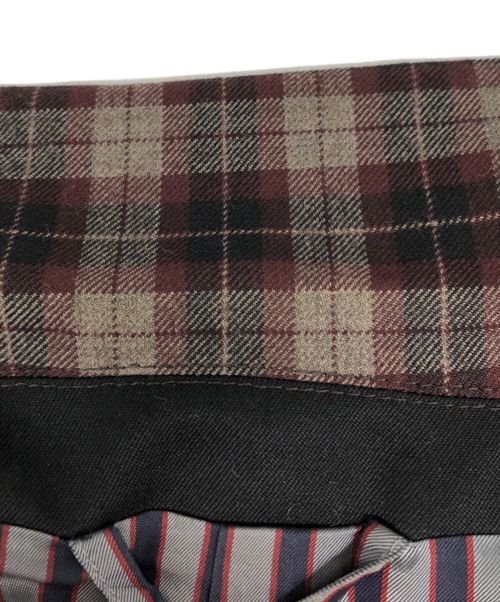 Vivienne Westwood man（ヴィヴィアン ウェストウッド マン）Vivienne Westwood man (ヴィヴィアン ウェストウッド マン) チェック2Bジャケット ボルドー×グレー サイズ:44の古着・服飾アイテム