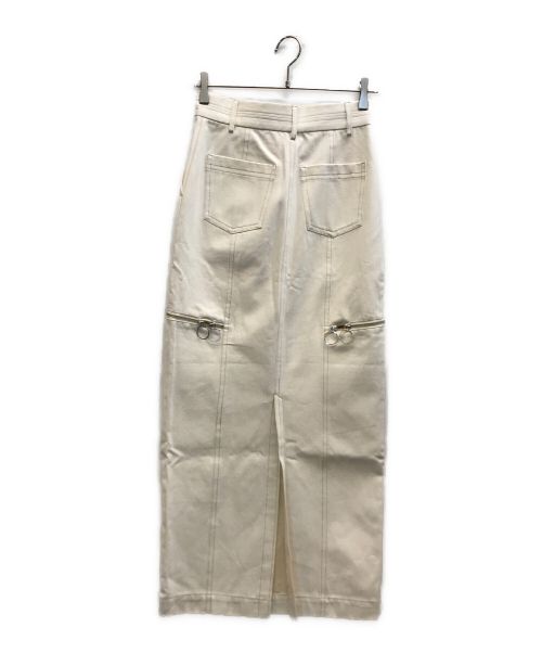 MAISON SPECIAL（メゾンスペシャル）MAISON SPECIAL (メゾンスペシャル) SideZipTightDenimSkirt ホワイト サイズ:38 未使用品の古着・服飾アイテム