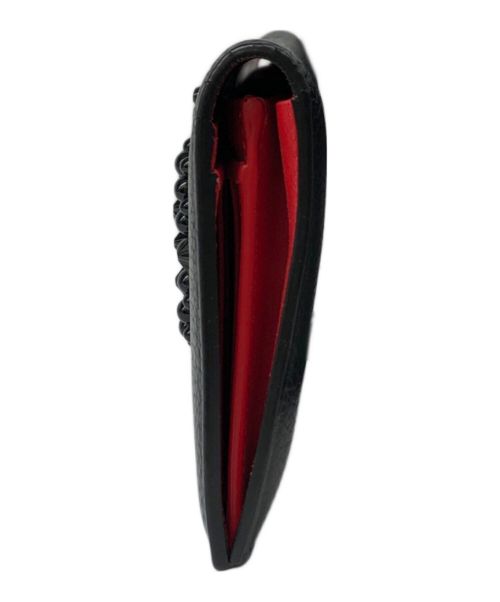 Christian Louboutin（クリスチャン・ルブタン）Christian Louboutin (クリスチャン・ルブタン) ナクソス エンブレムモチーフウォレット ブラックの古着・服飾アイテム