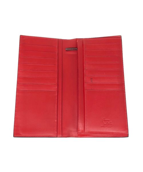 Christian Louboutin（クリスチャン・ルブタン）Christian Louboutin (クリスチャン・ルブタン) ナクソス エンブレムモチーフウォレット ブラックの古着・服飾アイテム