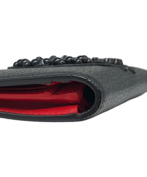 Christian Louboutin（クリスチャン・ルブタン）Christian Louboutin (クリスチャン・ルブタン) ナクソス エンブレムモチーフウォレット ブラックの古着・服飾アイテム