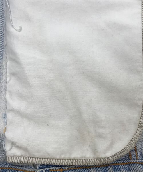 OFFWHITE（オフホワイト）OFFWHITE (オフホワイト) ブリーチ加工クロップドデニムジャケット インディゴ サイズ:Sの古着・服飾アイテム