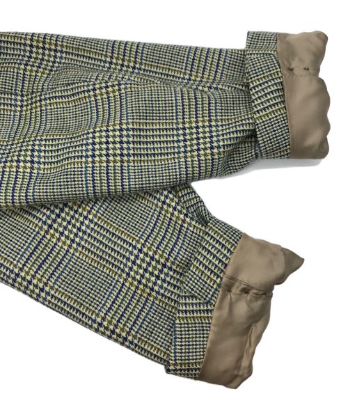 BOSS HUGO BOSS（ボス ヒューゴボス）BOSS HUGO BOSS (ボス ヒューゴボス) グレンチェックテーラードジャケット イエロー×ブルー サイズ:46の古着・服飾アイテム