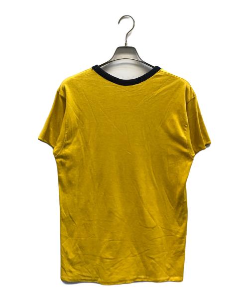Champion（チャンピオン）Champion (チャンピオン) ダブルフェイスTEE イエロー×ネイビー サイズ:LARGEの古着・服飾アイテム