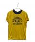 Champion（チャンピオン）の古着「ダブルフェイスTEE」｜イエロー×ネイビー