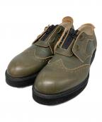 CABANE de ZUCCaカバンドズッカ）の古着「ウイングジップシューズ」｜オリーブ