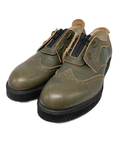 CABANE de ZUCCa（カバンドズッカ）CABANE de ZUCCa (カバンドズッカ) ウイングジップシューズ オリーブ サイズ:Lの古着・服飾アイテム