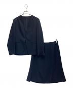 23区ニジュウサンク）の古着「洗える合繊セットアップノーカラージャケット」｜ネイビー