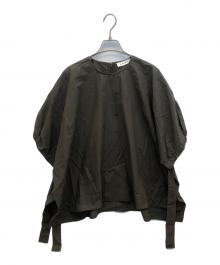 SACRA（サクラ）の古着「ウォッシュドタイプライター ワイドシルエットプルオーバー」｜オリーブ