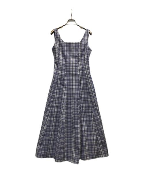 HER LIP TO（ハーリップトゥ）HER LIP TO (ハーリップトゥ) Paddington Long Dress ブルー×ホワイト サイズ:S 未使用品の古着・服飾アイテム