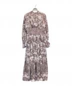 HER LIP TOハーリップトゥ）の古着「Le Camelia Pleated Dress」｜ピンク