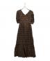 HER LIP TO (ハーリップトゥ) Istres Linen Mermaid Dress ブラウン×ブラック サイズ:M 未使用品：7000円
