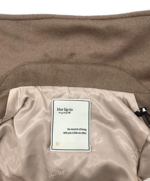 HER LIP TO（ハーリップトゥ）HER LIP TO (ハーリップトゥ) Mademoiselle 2Way Long Coat ブラウン サイズ:S 未使用品の古着・服飾アイテム