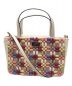 Kate Spade（ケイトスペード）の古着「サム アイコン ビーデッド ラフィア スモール トート」｜クリームマルチ