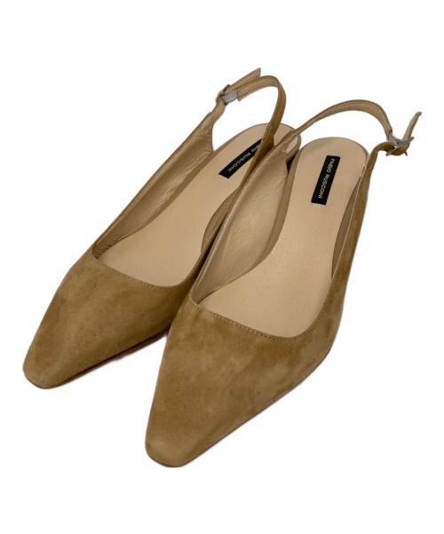 FABIO RUSCONI（ファビオルスコーニ）FABIO RUSCONI (ファビオルスコーニ) バックストラップヒールサンダル ブラウン サイズ:38の古着・服飾アイテム