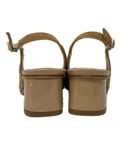 FABIO RUSCONI（ファビオルスコーニ）FABIO RUSCONI (ファビオルスコーニ) バックストラップヒールサンダル ブラウン サイズ:38の古着・服飾アイテム