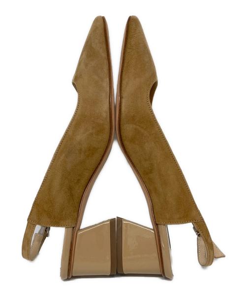 FABIO RUSCONI（ファビオルスコーニ）FABIO RUSCONI (ファビオルスコーニ) バックストラップヒールサンダル ブラウン サイズ:38の古着・服飾アイテム