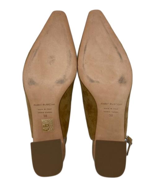 FABIO RUSCONI（ファビオルスコーニ）FABIO RUSCONI (ファビオルスコーニ) バックストラップヒールサンダル ブラウン サイズ:38の古着・服飾アイテム