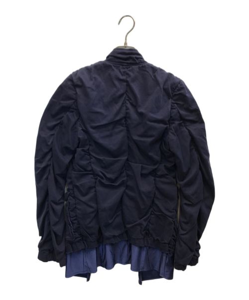COMME des GARCONS（コムデギャルソン）COMME des GARCONS (コムデギャルソン) シャーリング加工マルチポケットジャケット ネイビー サイズ:Mの古着・服飾アイテム