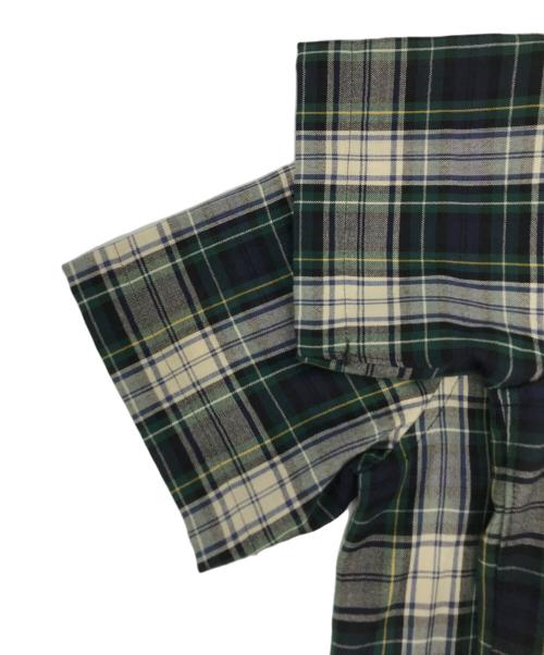 tricot COMME des GARCONS（トリココムデギャルソン）tricot COMME des GARCONS (トリココムデギャルソン) フリルデザインチェックブラウス グリーン サイズ:Mの古着・服飾アイテム