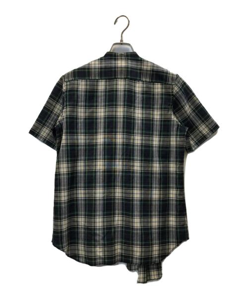 tricot COMME des GARCONS（トリココムデギャルソン）tricot COMME des GARCONS (トリココムデギャルソン) フリルデザインチェックブラウス グリーン サイズ:Mの古着・服飾アイテム