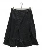 tricot COMME des GARCONSトリココムデギャルソン）の古着「カットオフキュプラスカート」｜ブラック