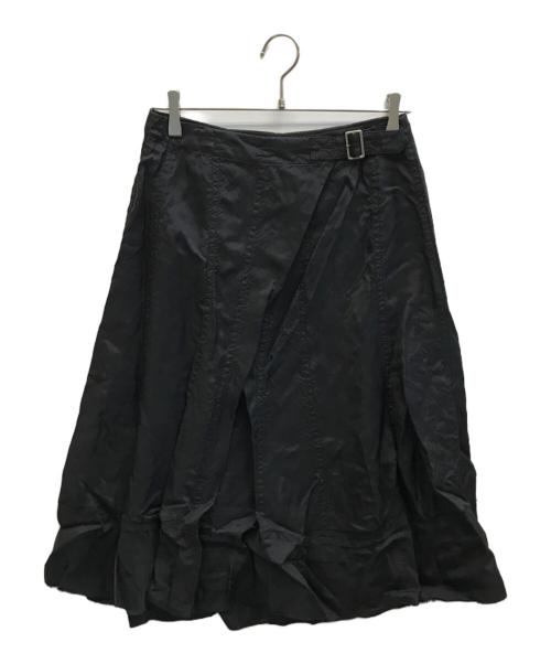 tricot COMME des GARCONS（トリココムデギャルソン）tricot COMME des GARCONS (トリココムデギャルソン) カットオフキュプラスカート ブラック サイズ:Mの古着・服飾アイテム