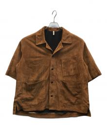 CCU（シーシーユー）の古着「SHEEP SUEDE WORK SHIRTS JACKET S/S」｜ブラウン