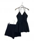 Ameriアメリ）の古着「WAVE PEPLUM SWIMWEAR」｜ブラック