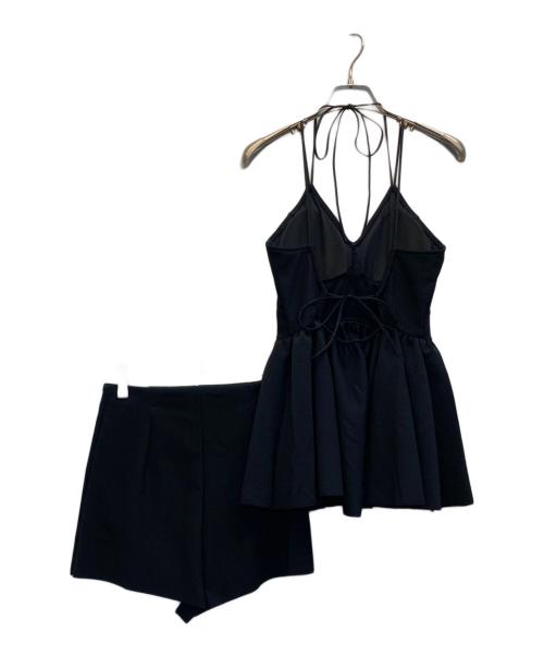 Ameri（アメリ）AMERI (アメリ) WAVE PEPLUM SWIMWEAR ブラック サイズ:Mの古着・服飾アイテム