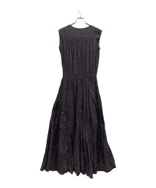 ne quittez pas（ヌキテパ）ne quittez pas (ヌキテパ) コットンジャガードドレス ブラウン サイズ:-の古着・服飾アイテム