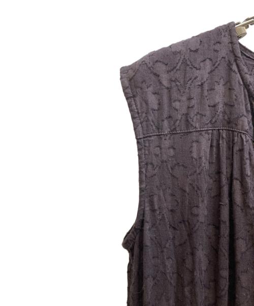 ne quittez pas（ヌキテパ）ne quittez pas (ヌキテパ) コットンジャガードドレス ブラウン サイズ:-の古着・服飾アイテム