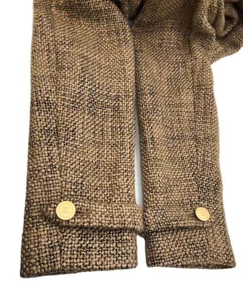 CHANEL（シャネル）CHANEL (シャネル) ココマーク金釦 ツイードコート ベージュ サイズ:40の古着・服飾アイテム