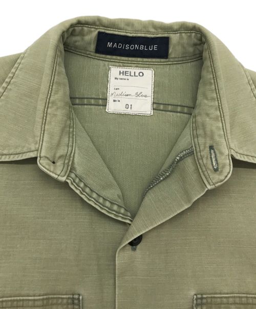 MADISON BLUE（マディソンブルー）MADISON BLUE (マディソンブルー) HAMPTON BACK SATIN SHIRT カーキ サイズ:01(S)の古着・服飾アイテム