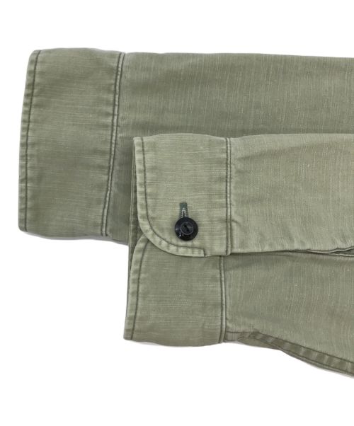 MADISON BLUE（マディソンブルー）MADISON BLUE (マディソンブルー) HAMPTON BACK SATIN SHIRT カーキ サイズ:01(S)の古着・服飾アイテム