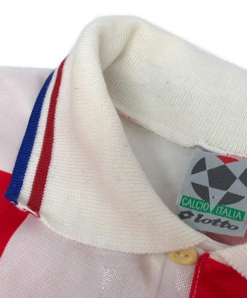 LOTTO（ロット）LOTTO (ロット) 96 クロアチア代表ホームモデル ゲームシャツ ホワイト×レッド サイズ:Lの古着・服飾アイテム
