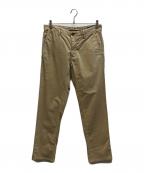 INCOTEXインコテックス）の古着「ウォッシュド柄織コットンパンツ」｜ベージュ